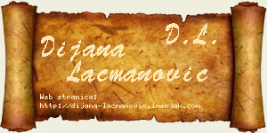 Dijana Lacmanović vizit kartica